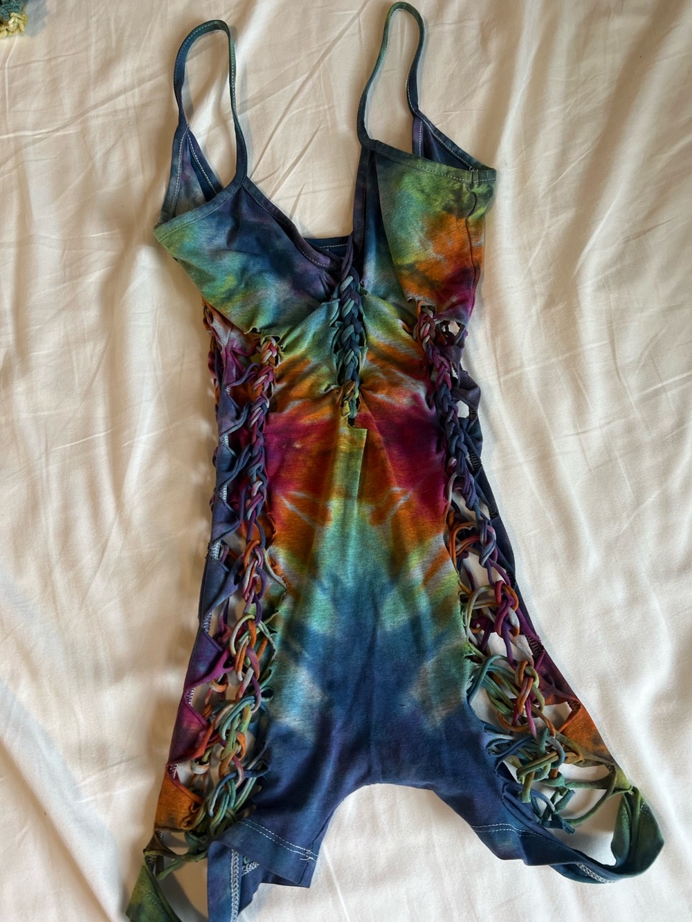 Tie-Dye Braided One-Piece Romper